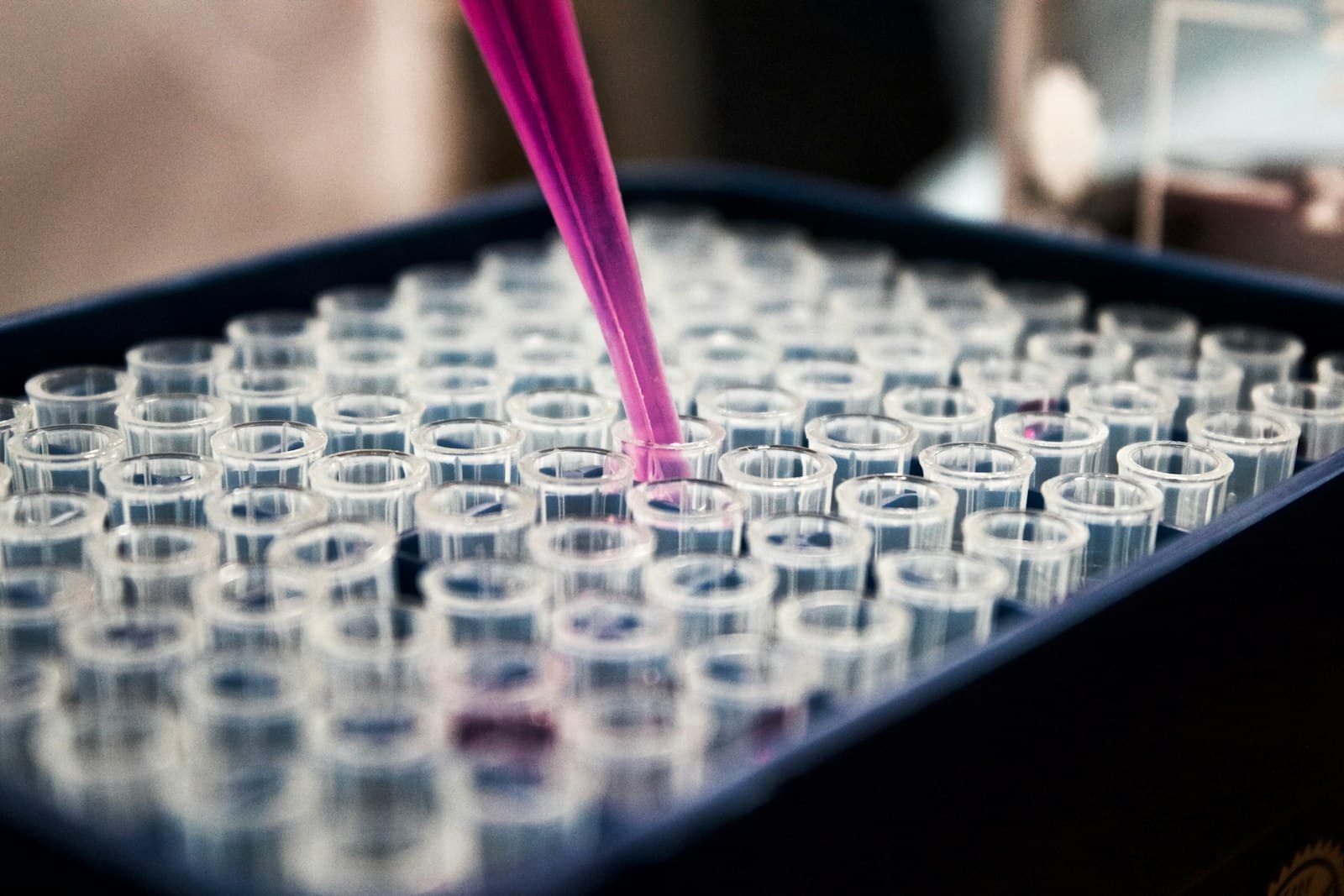 Laboratory professional working with diagnostic samples